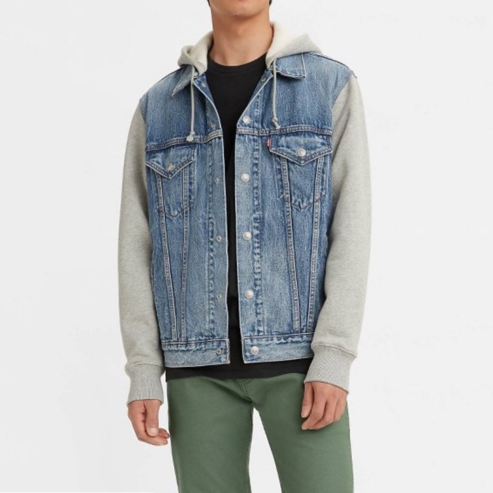 Levi's Denim Jacket with Gray Sleeves